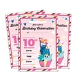 thumbnail image 1 of Darling Souvenir Pink Birthday Invitation Card Printable Fill or Write In Blank Invites Party Supplies Pack Of 28 5 x 7 Inches, 1 of 5