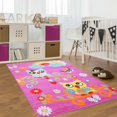 thumbnail image 2 of Ladole Rugs Owl Pink Kids Playroom Nursery Area Rug Carpet 6'2" x 9'2", 2 of 4
