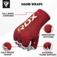 thumbnail image 4 of RDX, Hands wraps Inner Gloves, Half Finger Elasticated Bandages, Red, L, 4 of 5