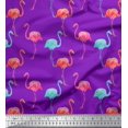 thumbnail image 1 of Soimoi Velvet Fabric Flamingo Bird Print Fabric by The Yard 58 Inch Wide, 1 of 3
