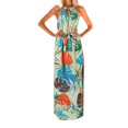 thumbnail image 1 of Pompotops Robe Longue Maxi Bohème d'Été à Imprimé pour Femme, Soirée, Plage, Florale, 1 of 7