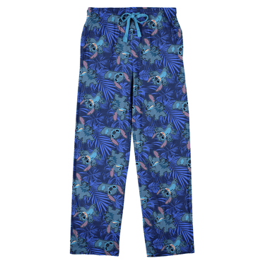 Disney Stitch All-Over Character Print Men's Blue Sleep Pajama Pants Small