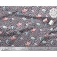 thumbnail image 2 of Soimoi Poly Georgette Fabric Dot,Fish & Cat Kids Print Sewing Fabric Yard 52 Inch Wide, 2 of 3
