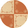 thumbnail image 1 of Ahgly Company Tapis d'Intérieur Lavable à la Machine, Carré, Transitionnel, Orange Rouge Orange, Tapis de Zone, 3 Pieds Carré, 1 of 7