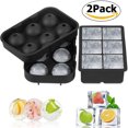 thumbnail image 3 of Leutsin 2Pc Silicone Ice Tray Bar Pudding Jelly Chocolate Making Mold 6 Ice Cubes, 3 of 7