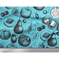thumbnail image 3 of Soimoi Silk Fabric Mix Fruits Decor Fabric Printed Yard 42 Inch Wide, 3 of 3