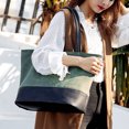 thumbnail image 2 of Ladies Tote Bag Large Capacity Fashion Dual Color Shoulder Tote Top Handle Bag, 2 of 4