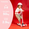 thumbnail image 4 of Yvolution Y Glider Kiwi / Trottinette à Trois Roues pour Enfants avec Roues à DEL pour Enfants de 3+ Ans (Rose2), 4 of 4