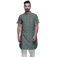 thumbnail image 1 of Atasi Kurta Imprimée pour Hommes Col Mandarin Coton Cambric Chemise Kurta Décontractée, 1 of 1