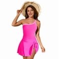thumbnail image 2 of Maillots de Bain une Pièce pour Femmes Robe de Costume de Bain Jupe Contrôle Maillot de Bain Rose Rouge TG, 2 of 7