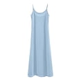 thumbnail image 3 of Women Plus Size Petticoat Nightdresses Solid Color Loose Slimming Long, 3 of 3