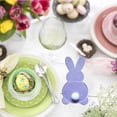 thumbnail image 3 of TopLLC Set Of 4 Bunny Flatware Holders Easter Bunny Cutlery Bag Rabbit Cutlery Set With Tail, 3 of 9