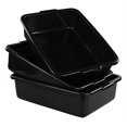 thumbnail image 2 of Qskely Commercial Plastic Bus Box/Tote Box, Black Bus Tub/Wash Basin Tub, Set of 3, 2 of 4