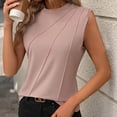 thumbnail image 4 of Timegard Camisoles Formelles pour Femmes Col Ras du Cou Superposées Sans Manches T-Shirts Tunique de Bureau Décontractée Blouse, 4 of 5