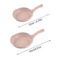 thumbnail image 3 of Lttoisl Non-Stick Marble Frying Pan for Eggs, Induction Cooker & Gas Stove Compatible, Small 4.72 Inch Pink Skillet, Easy Clean, Durable Cookware, 3 of 8