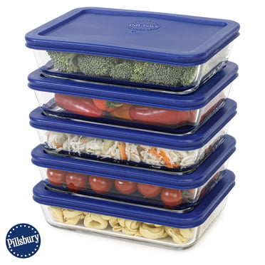 Pillsbury 10pc 3-Cup Rectangular Glass Food Storage Set