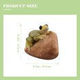 thumbnail image 3 of 3 Pcs Statues de Grenouille en Résine pour Décoration Couleur Verte Design Classique Imperméable 4.5 Pouces, 3 of 8