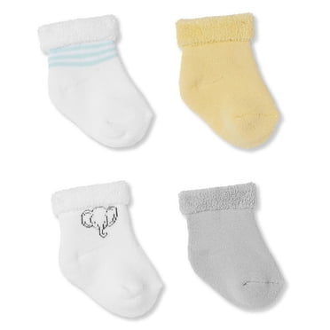 George Infants' 4-Pack Terry Anklet Socks