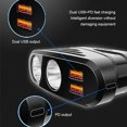 thumbnail image 4 of Decodeary Quick Charge 30 Car Cigarette Lighter Adapter With Safety Features Cigarette Lighter Splitter black 1Set, 4 of 6