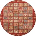 thumbnail image 1 of Ahgly Company Tapis d'Intérieur Ronds Abstraits Rouges Abstraits pour Aire, 8 Pieds Rond, 1 of 6