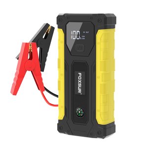 FOXSUR 12V Car Jump Starter with 26800mAh Large Capacity, 400A Starting Current - Compatible with Gasoline (6.0L) & Diesel (5.0L) Vehicles, Dual 5V/2.1A USB Fast Charging Ports, ABS Material,