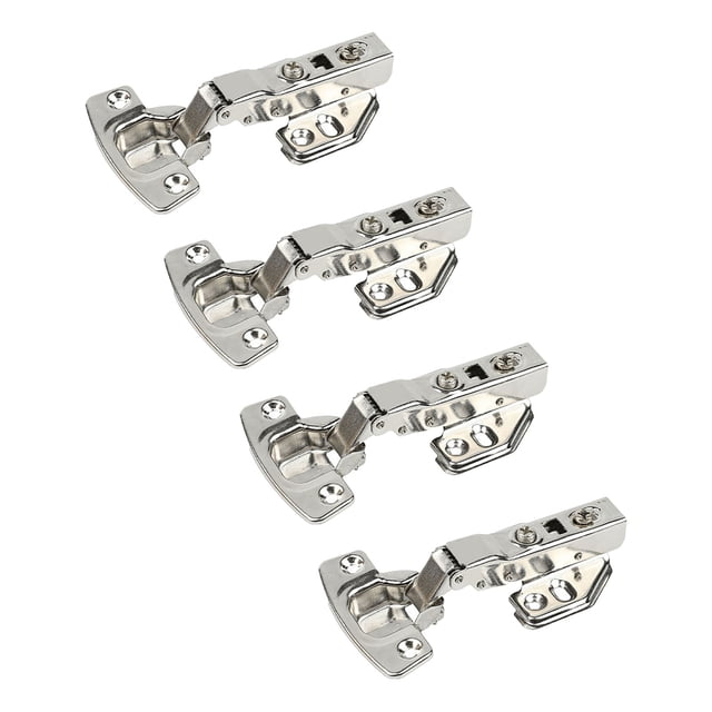Cabinet Door Hinge, Hydraulic Spring 4PCS Soft Close Hinges for Wardrobe Bookcase Wooden Doors