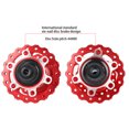 thumbnail image 4 of Moyeu de Roulement Format Compact Sans Bavures Réduire la Friction Fournitures de Cyclisme Installation Pratique Moyeux en Métal Alliage d'Aluminium Arbre de Roue 36H/rouge/arbre, 4 of 9