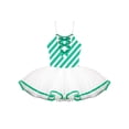 thumbnail image 3 of RUNQHUI Robe de Danse Ballet de Noël pour Filles, Justaucorps Sans Manches à Rayures, Jupe Tutu en Maille, Tenue de Danse de Noël Verte 8, 3 of 5