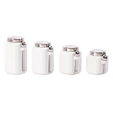 Mainstays White Glazed Ceramic Canister Set, 12 Piece