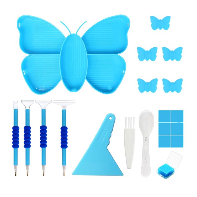 Diamond Paintings Tray Holder Manicure Tools Holder Large Bead Sorting Plate Blue