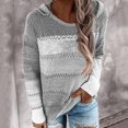 thumbnail image 2 of Fridja Mode Femme O-Cou Manches Longues Automne T-Shirt Impression Chemisier à Capuche Tops, 2 of 5