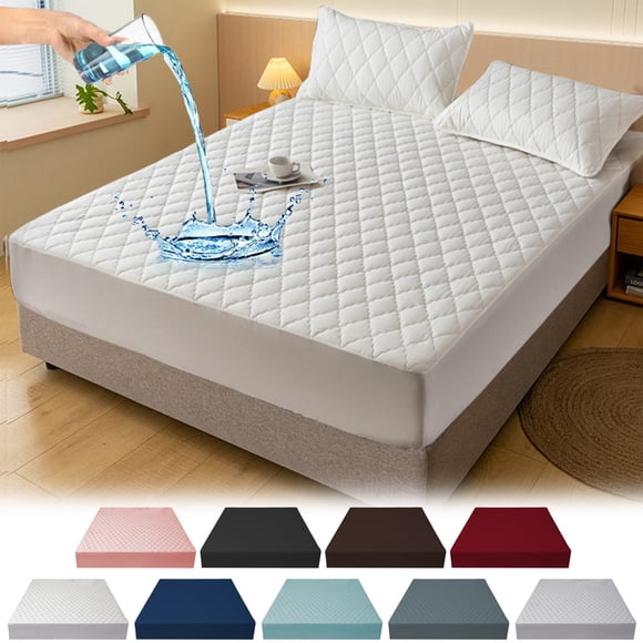 Sentmoon Sheets Fitted Sheet Full Waterproof Bed Sheet Non-slip Fixed Bed Cover All-inclusive Mattress Protection Bed Cover Soft Fibre Suitable for Sleeping Naked