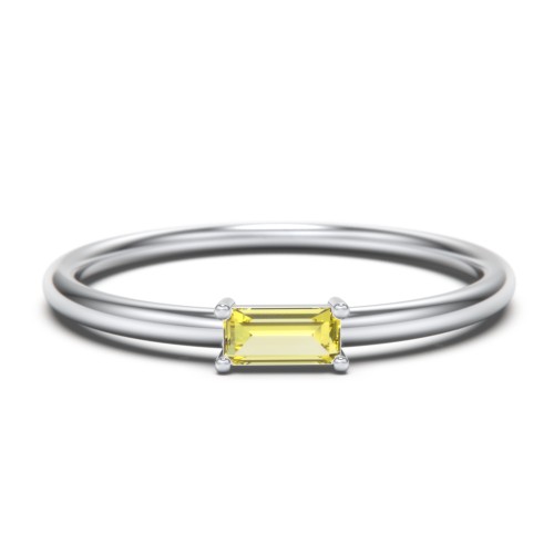 Bague Empilable Bague Bague Pierre de Naissance - Citrine (November)