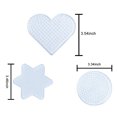 thumbnail image 3 of 3PCS Perler Bead Pegboard Round Hexagram Heart Plastic Pegboard Fuse Bead Board, 3 of 3