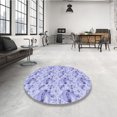 thumbnail image 4 of Ahgly Company Tapis d'Intérieur Lavable à la Machine, Carré, Transitionnel, Violet, Tapis de Zone, 8 Pieds Carré, 4 of 7