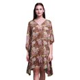 thumbnail image 1 of Bimba Kaftan de Plage Aquarelle, Paréo de Bikini, Robe Midi pour Femmes, Caftan Court-P-L, 1 of 5