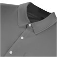 thumbnail image 3 of Birdeem Shirts for Men Mens Summer Solid Pocket Button Flip Collar Casual Top, 3 of 10