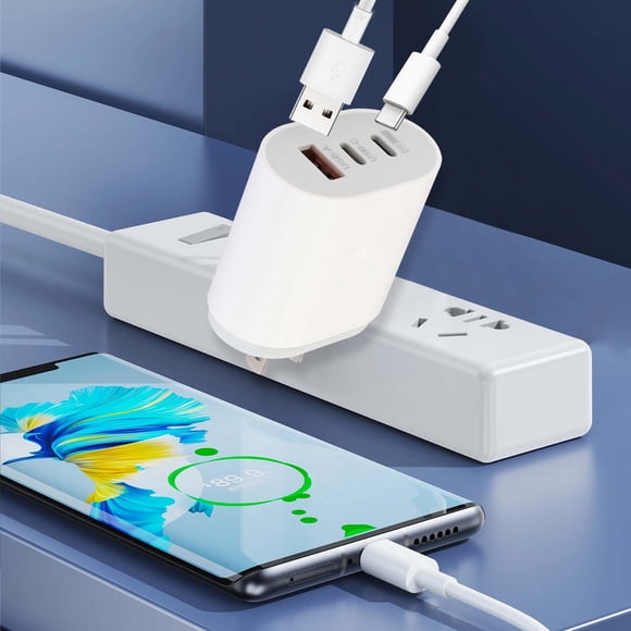 Birdeem Type C Charger,Type C Charger,Usb C Wall Charger 65W Usb C Charger Block 3 Port Pd Power Adapter + Qc Wall Plug Multiport Type C Charging Block Cubes,Usb C Charger,Usb C Wall Charger