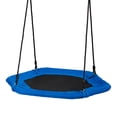 thumbnail image 1 of Gymax Balançoire Hexagonale Portative pour Enfants, Ensemble de Jeu 37 Pieds' avec Hauteur Réglable, Bleu, 1 of 10