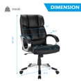 thumbnail image 2 of Costway Chaise de Bureau d'Ordinateur Exécutive à Dossier Haut, Grande Taille, en Cuir, Réglable, 2 of 10