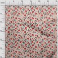 thumbnail image 3 of oneOone Rayon Red Fabric Floral Sewing Craft Projects Fabric Prints By Yard 56 Inch Wide, 3 of 4