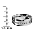 thumbnail image 5 of 7MM Men's Eternity Titanium Ring Wedding Band with Cubic Zirconia CZ size 7.5, 5 of 5