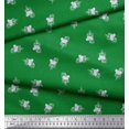 thumbnail image 2 of Soimoi Green Poly Georgette Fabric Artistic Floral Printed Fabric 1 Yard 52 Inch Wide, 2 of 5