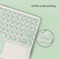 thumbnail image 4 of HLONK Clavier Bluetooth Design à Cap Rond Clavier Sans Fil Portable avec Pavé Tactile pour Tablette PC Android / Accessoires Électroniques en Solde pour Votre Vie Heureuse (Rose), 4 of 5