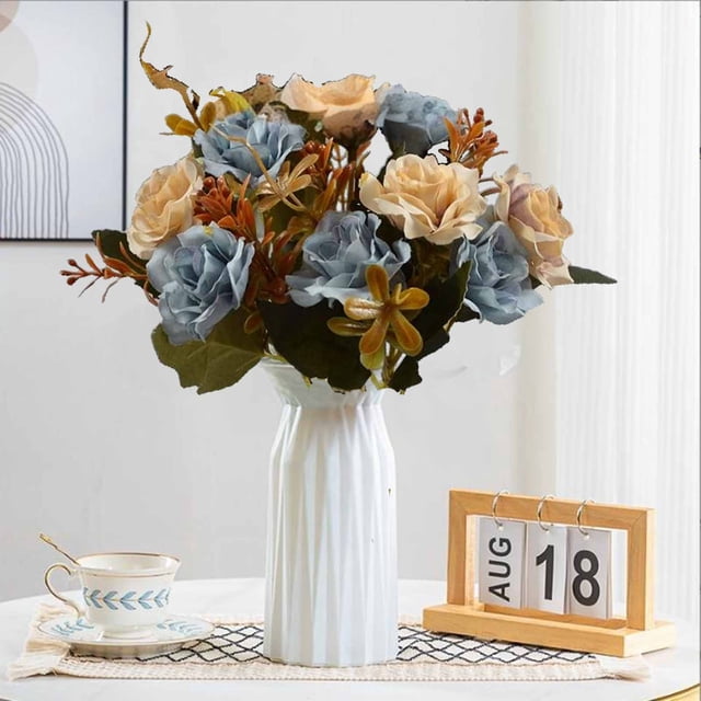 KTTECTOA High-end Artificial Flowers Diamond Rose Artificial Flowers 5 Forks 10 Mini Roses Home Decoration Plastic Flowers Clearance Decor Canada Days Decor Birthday Gifts