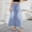 Light Blue, variant on Sentmoon Jean Mini Skirt Oversized High Waist Boho Denim Skirt with Pockets Flowy Pleated Hawaiian Solid Color Loose Stretchy Skirt for Women Delightful Fall for City Sightseeing in Fall XL