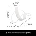 thumbnail image 1 of Outdoor & Indoor 304 Stainless Steel Garden Hose Holder with Water Faucet Hook - Rustproof Export-Quality Storage Rack for Yard, Kitchen, Flower Stand (White Round Line Design), 1 of 6