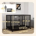 thumbnail image 3 of PawHut Cage pour Chien en Acier Robuste de 49 Pouces, Chenil Cage pour Animal, Noir, 3 of 10
