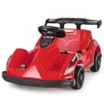 thumbnail image 1 of Gymax Kart à Pédales 6 V à Batterie pour Enfants, Voiture de Course à 4 Roues Télécommandée avec Pare-Chocs et Musique, Rouge, 1 of 9