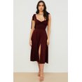 thumbnail image 1 of Pisexur Robe Mi-Mollet Sans Manches à Col en V pour Femme, Col en V Sans Manches, Couleur, à la Mode, Nouvelle, Décontractée, Taille Haute, Tenue pour Femmes, 1 of 3